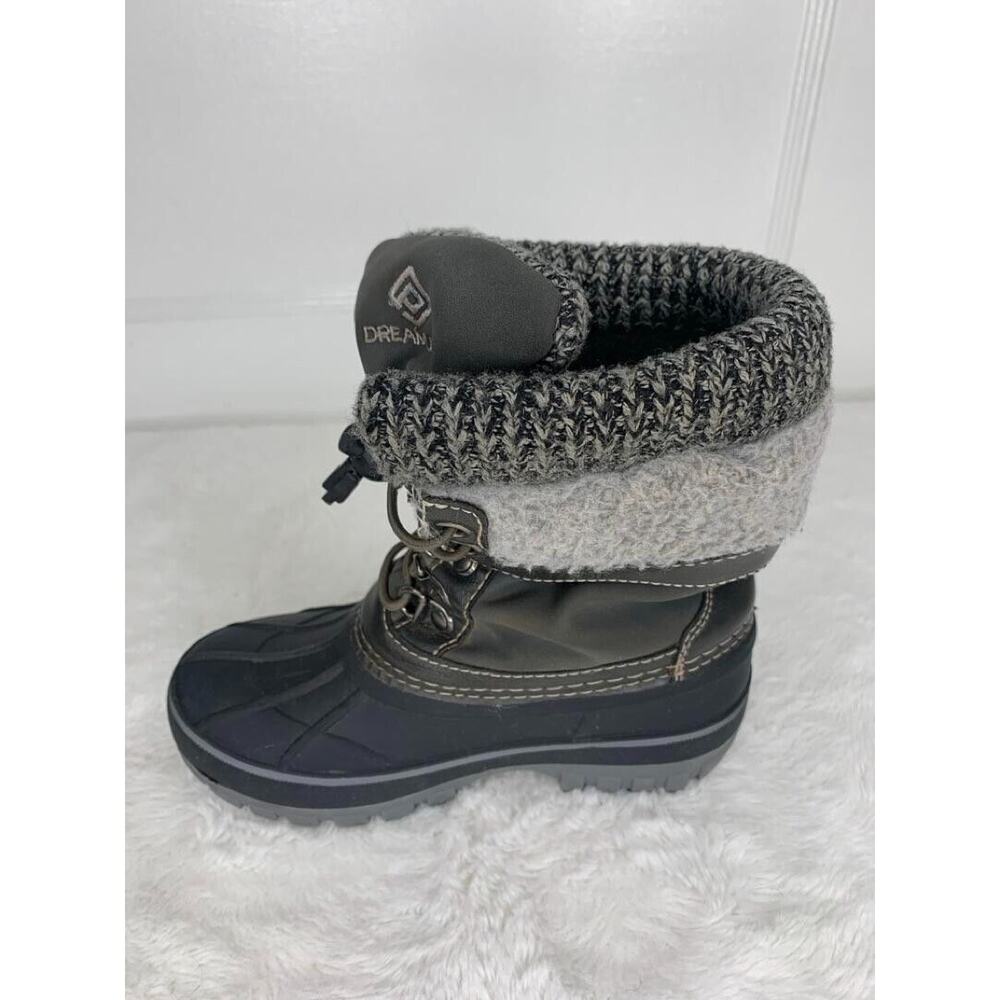 Dream Pairs Boys Winter Snow Boots Sz 11 Waterproof Insulated Warm Gray & Black - Picture 5 of 8
